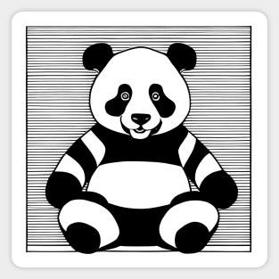 Panda in a Stripes Pullover Magnet